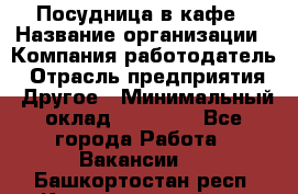 Посудница в кафе › Название организации ­ Компания-работодатель › Отрасль предприятия ­ Другое › Минимальный оклад ­ 14 000 - Все города Работа » Вакансии   . Башкортостан респ.,Караидельский р-н